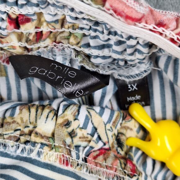 Womens‎ Skirt 3X Boho Romantic Floral Rose Striped Maxi Feminine Fairy Bloomcore - Picture 2 of 7